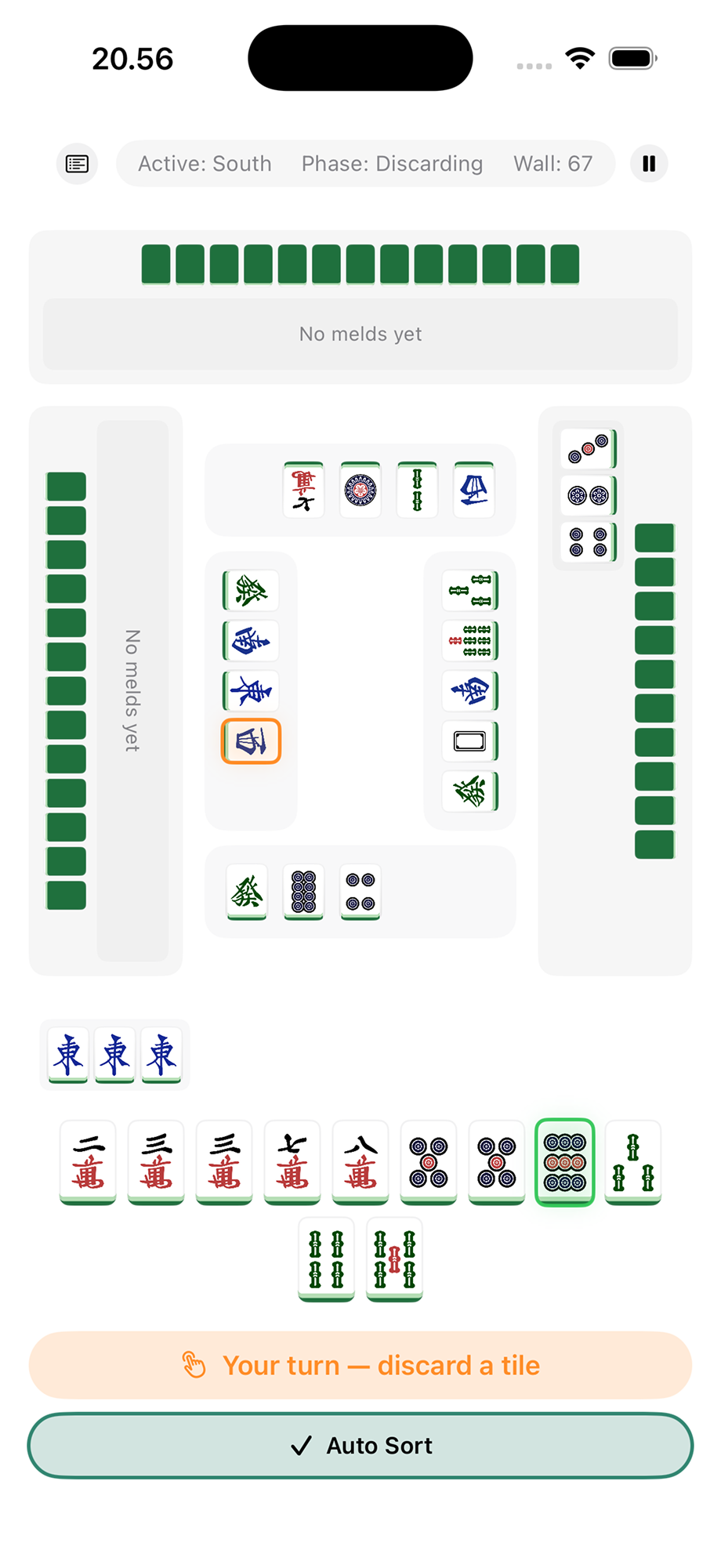 Minimal Mahjong gameplay screenshot